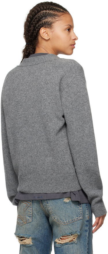 Sveter We11done We11done Patch Pocket Cardigan Šedá | WD-KC3-23-621-U-CH, 2