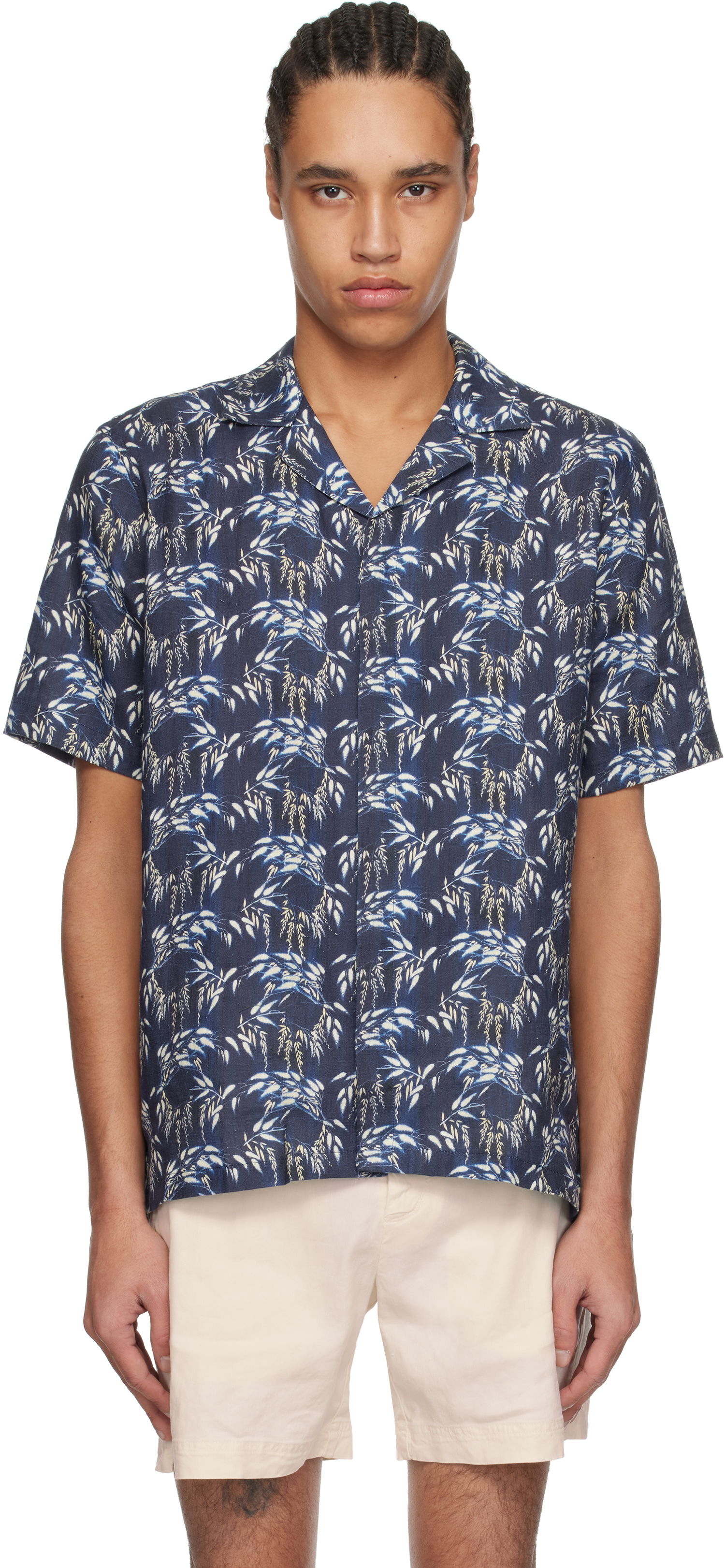 Košeľa Orlebar Brown Orlebar Brown Maitan Linen Shirt Navy | 280306, 0