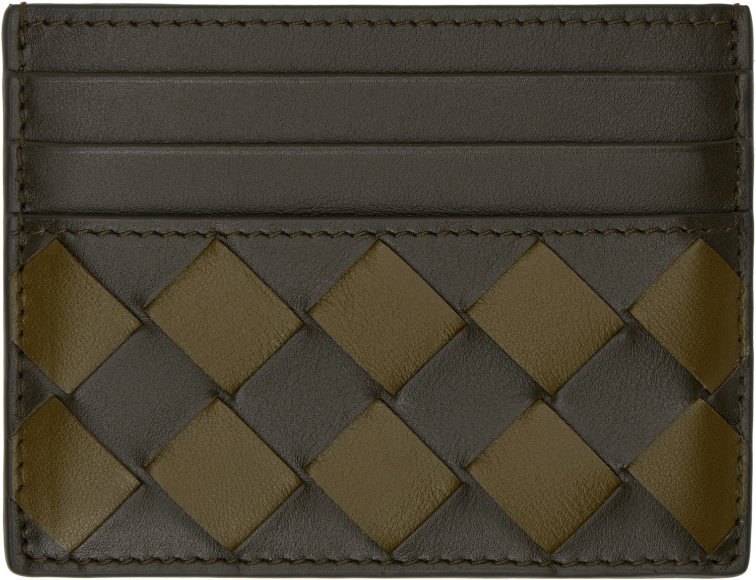 Peňaženka Bottega Veneta Intrecciato Leather Card Holder Zelené | 795612 V4SQ2 3512, 0