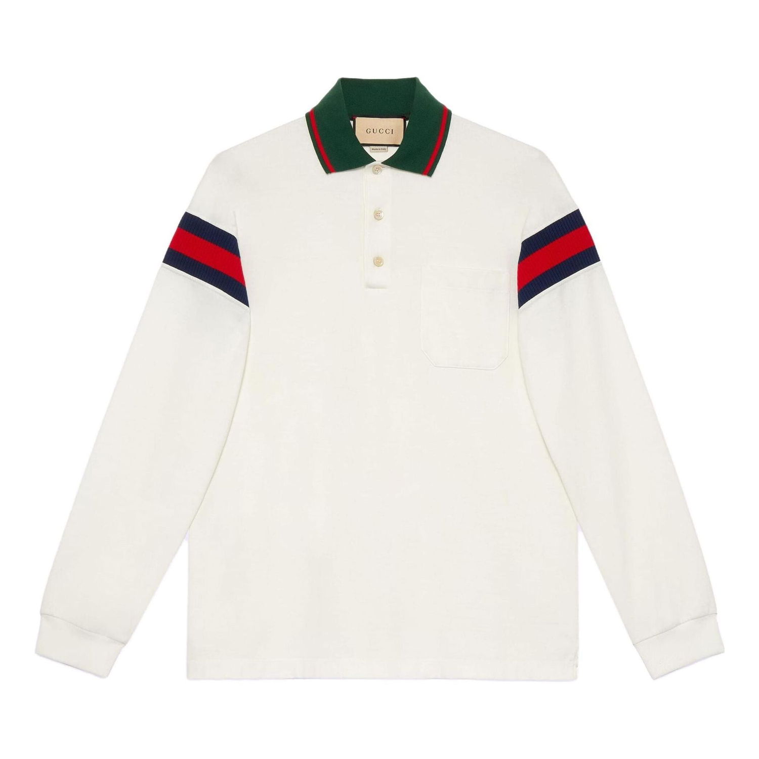 Polo tričko Gucci Gucci Jersey Polo With Web Detail Biela | 715268-XJETR-9088, 0