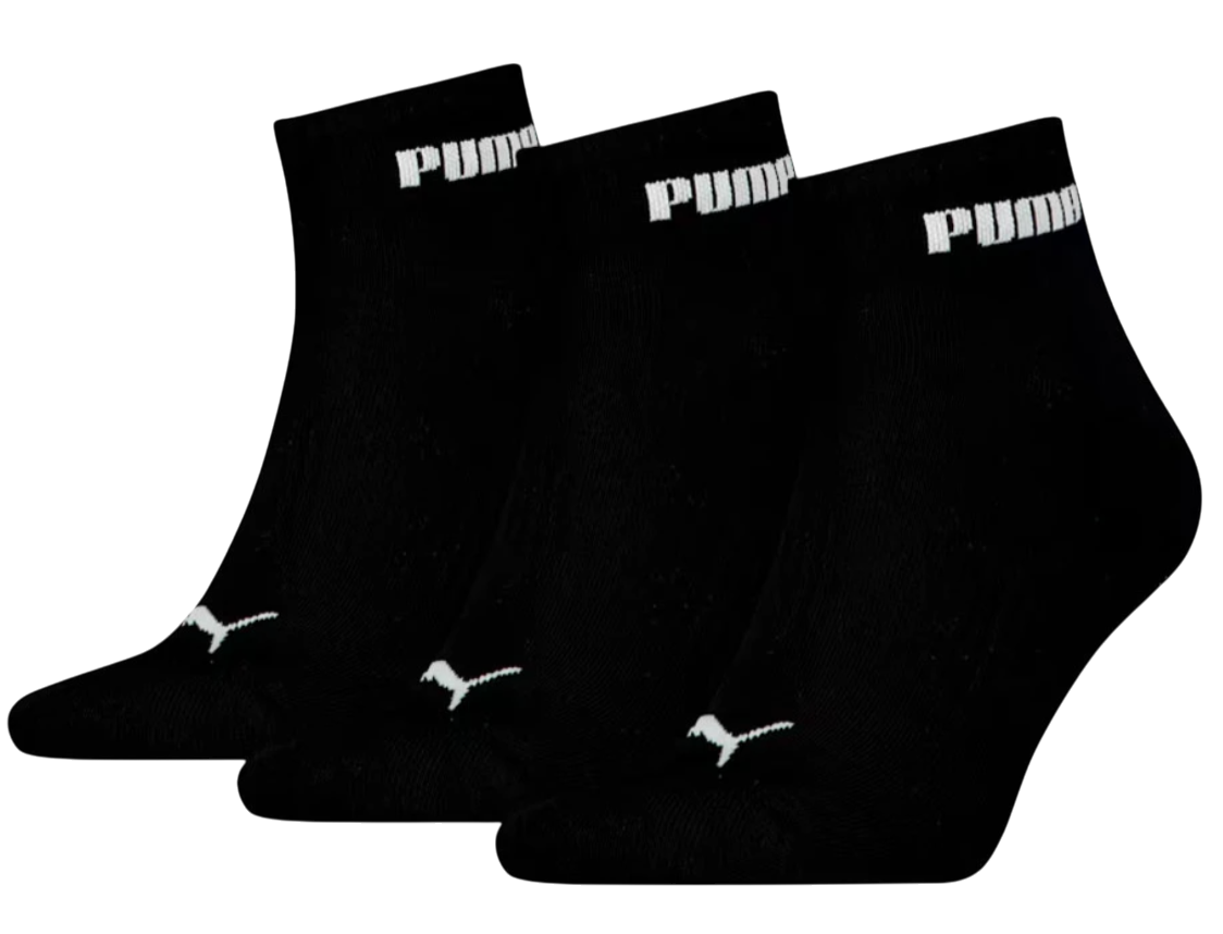 Ponožky Puma Puma Quarter Plain 3-Pack Socks Čierna | 701230337-200, 0
