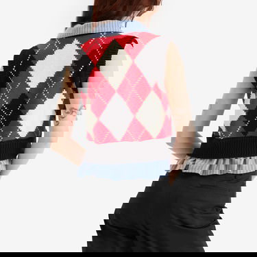 Sveter Charles Jeffrey Loverboy Charles Jeffrey Loverboy Argyle Knit Cropped Vest Rôznofarebný | 054091401, 3