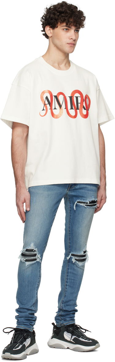 Tričko AMIRI Snake Print T-Shirt Biela | AMJYTE1155, 3