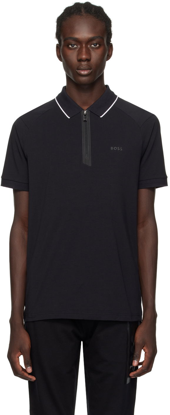 Polo tričko BOSS Slim-Fit Polo Čierna | 50505800, 0