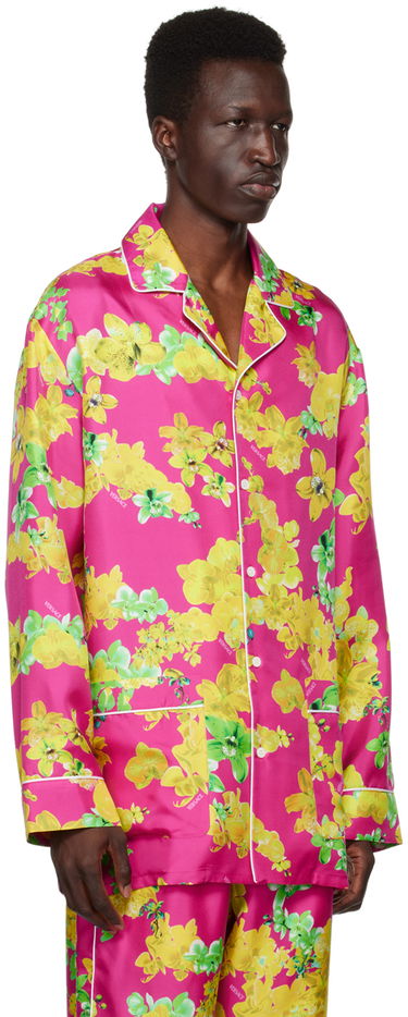 Košeľa Versace Versace Floral Pyjama Shirt Ružová | 1005376 1A05884, 1
