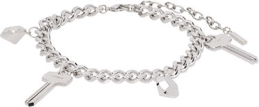Náramok We11done Charm Chain Bracelet With Keys Metalická | WD-AJ3-24-530-U-SV, 0