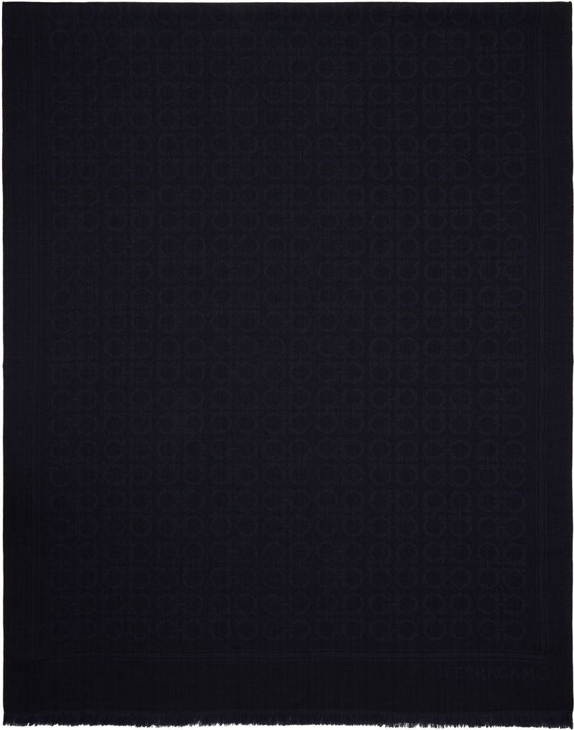 Šál FERRAGAMO Gancini Stole Scarf Navy | 785252