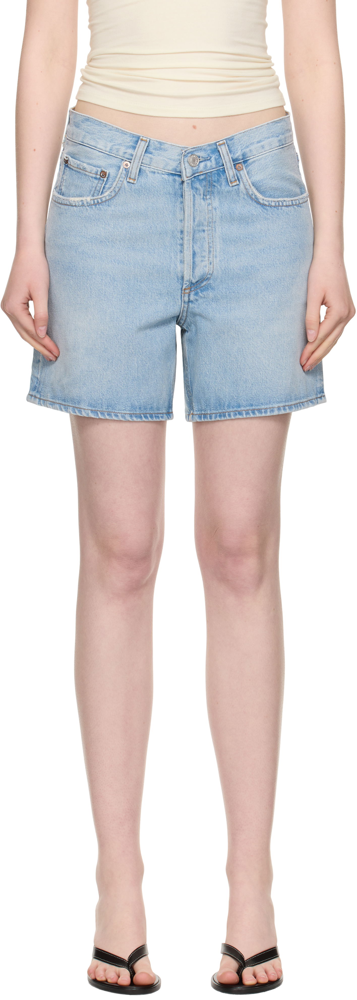 Šortky AGOLDE AGOLDE V-Waist Denim Shorts Modrá | A225-1535, 0