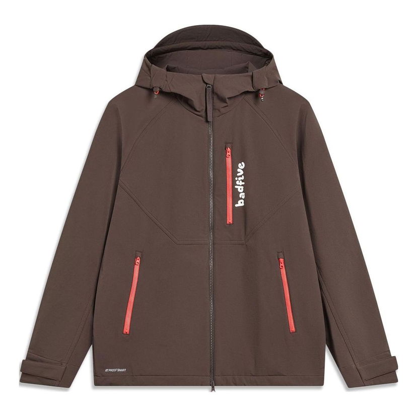 Bunda Li-Ning BadFive Graphic Hooded Windbreaker Hnedá | AFDT671-2