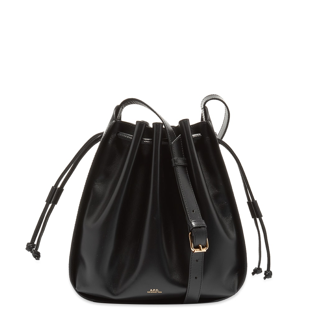 Taška cez rameno A.P.C. Courtney Small Bucket Bag Čierna | PXBMW-F61459-LZZ, 0
