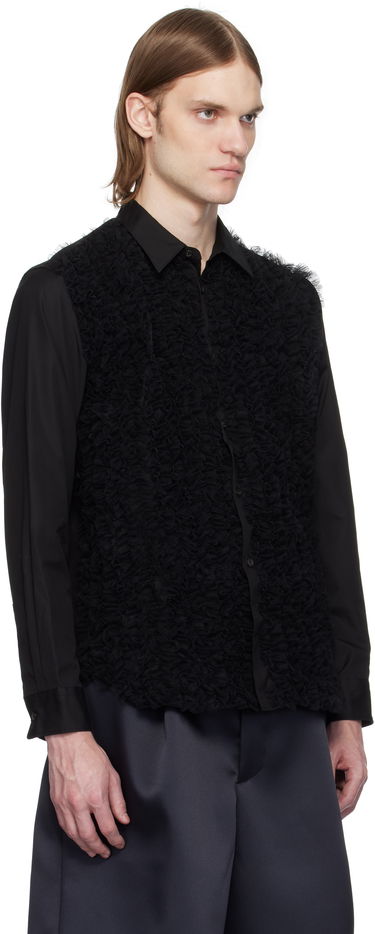 Košeľa Comme des Garçons Homme Plus Cotton Broad & Nylon Tulle Shirt Biela | PO-B025-051, 4