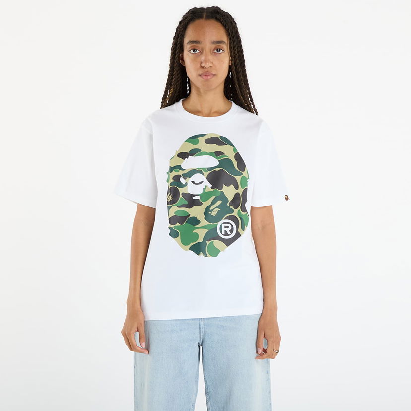 Tričko BAPE Abc Camo Big Ape Head Tee Biela | 001TEL801006MWH0