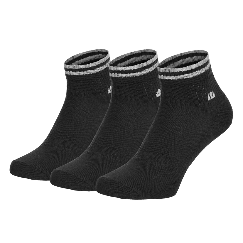 Ponožky Ellesse Super Striped Cuff Ankle Socks 3 Pack Čierna | ELS241101-01