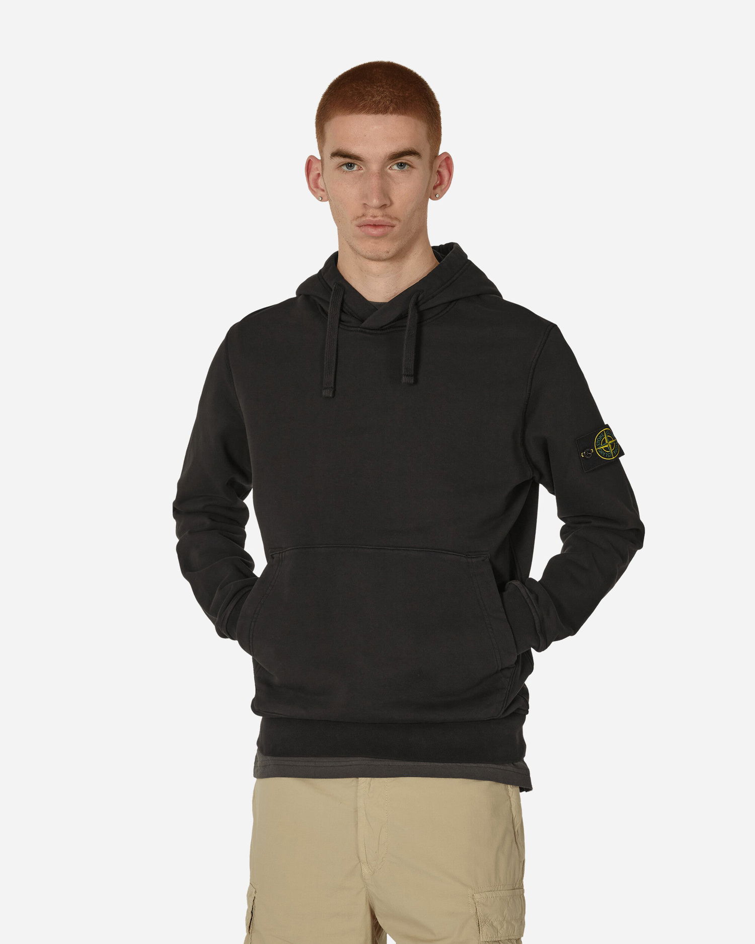 Mikina Stone Island Garment Dyed Hooded Sweatshirt Čierna | 801564151 A0029, 0