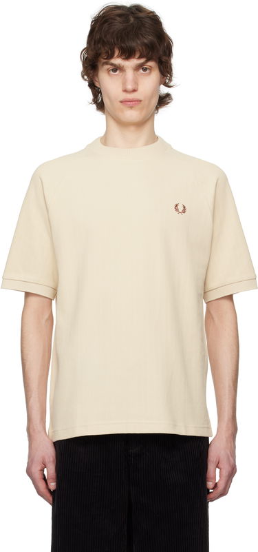 Tričko Fred Perry Fred Perry Ribbed Raglan Sleeve T-Shirt Béžová | M8680, 0