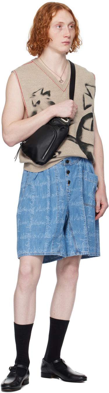 Taška cez rameno Vivienne Westwood Vivienne Westwood Smooth Leather Injected Orb Bag Čierna | 58010007U-L001S-, 3