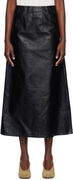 Marni A-Line Leather Maxi Skirt