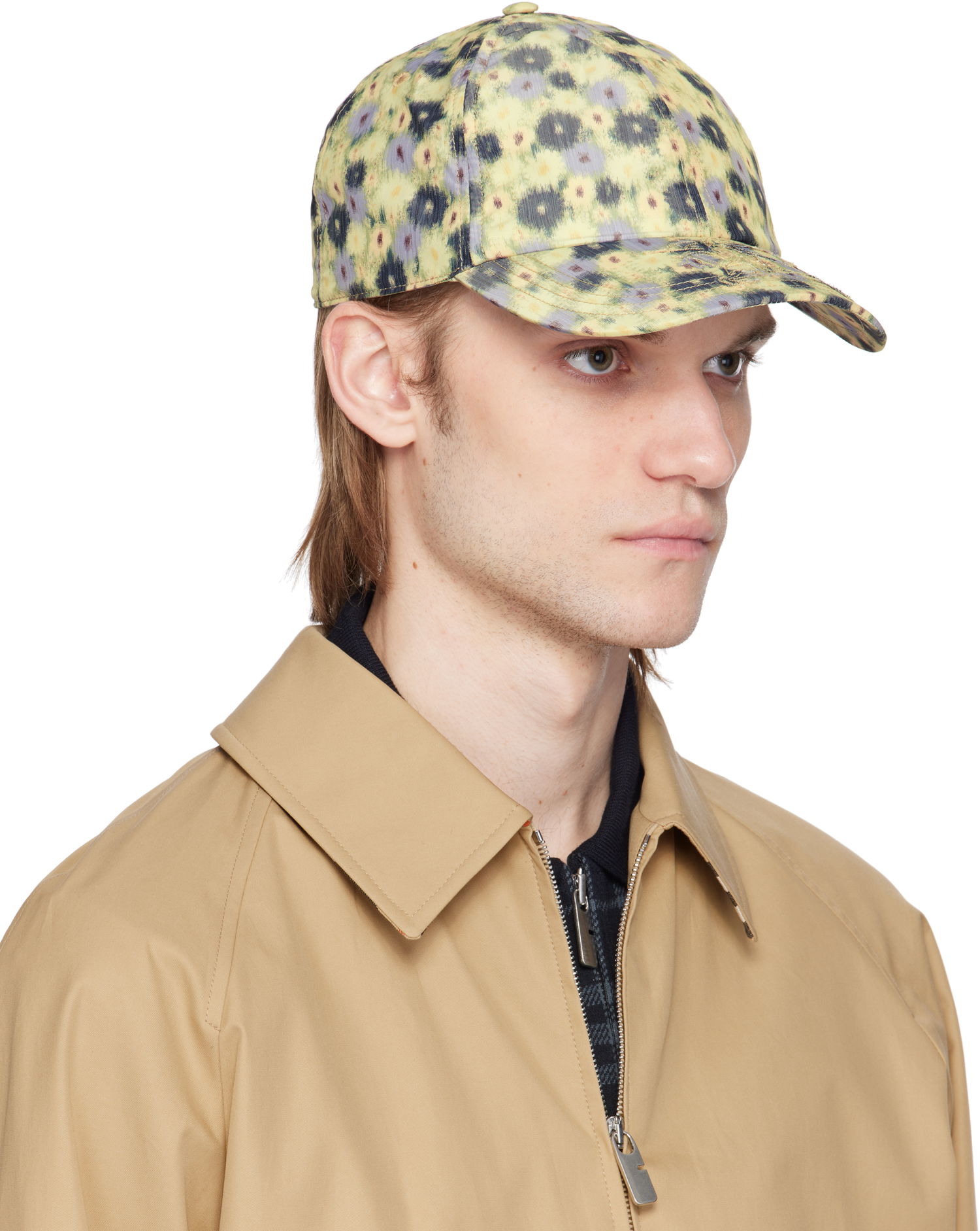 Šiltovka Burberry Burberry Daisy Print Baseball Cap Žltá | 8107995, 1