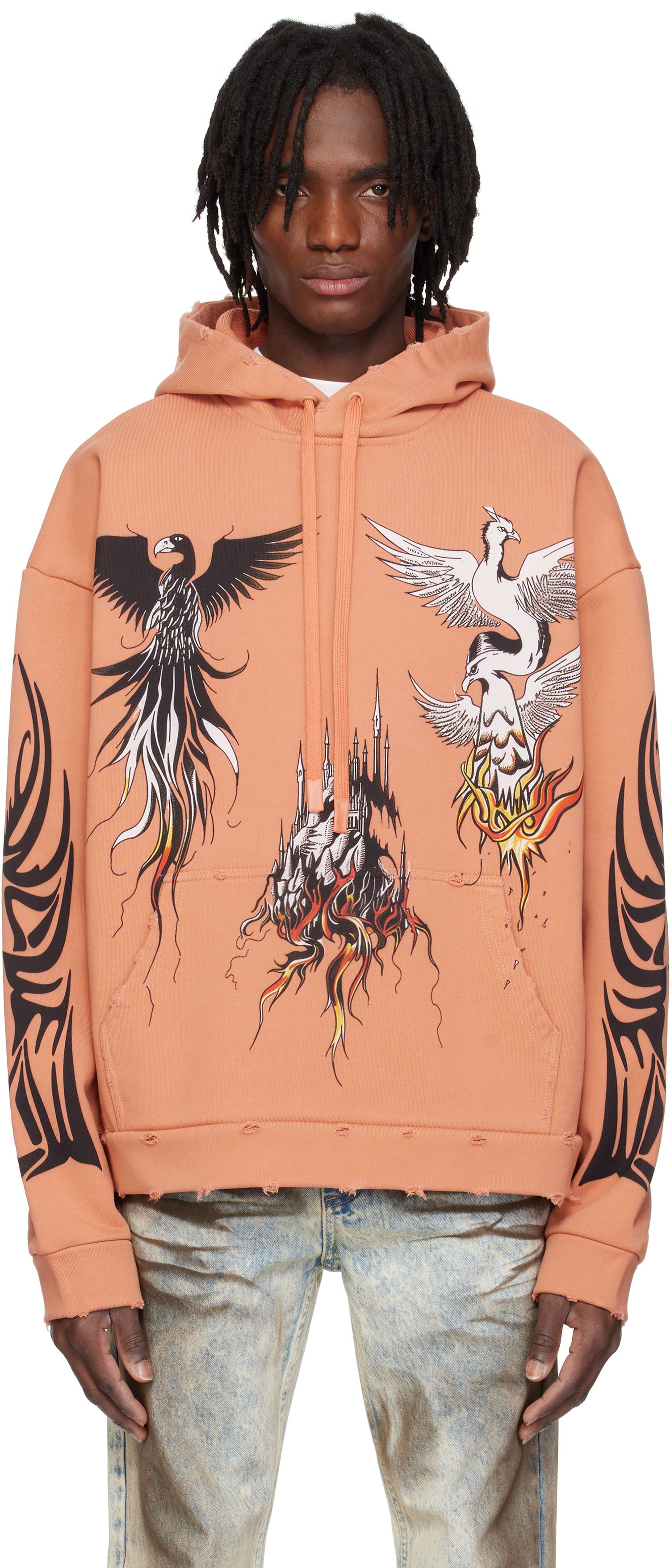 Mikina Who Decides War Who Decides War Nefarious Winged Graphic Hoodie Oranžová | 1110400004SS25, 0