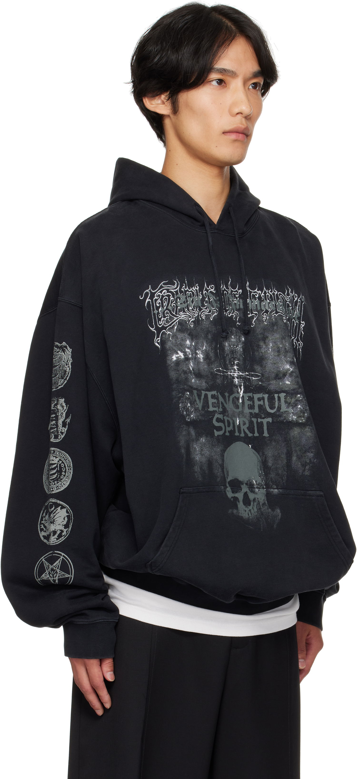 Mikina VETEMENTS Vetements Cradle of Filth 'Vengeful Spirit' Oversized Hoodie Čierna | UCF76HD650M, 1