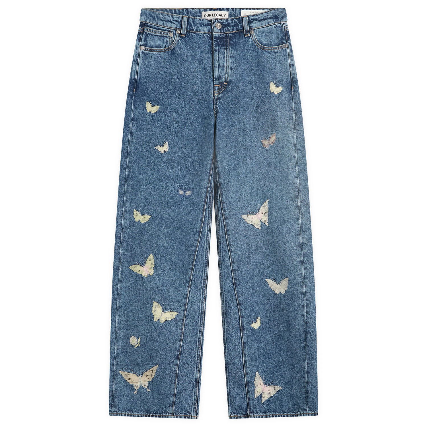 Džínsy OUR LEGACY Our Legacy Butterfly Wide Leg Jeans 25 Modrá | W2255TCI, 1