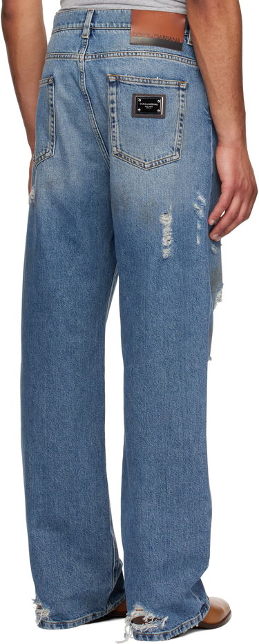 Džínsy Dolce & Gabbana Dolce&Gabbana Oversized Distressed Tag Jeans Modrá | GWVNXDG8MT7, 2