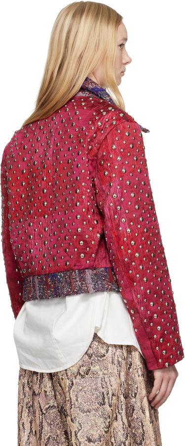 Bunda Dries Van Noten Dries Van Noten Embellished Cropped Jacket Ružová | 251-010519-1544, 2