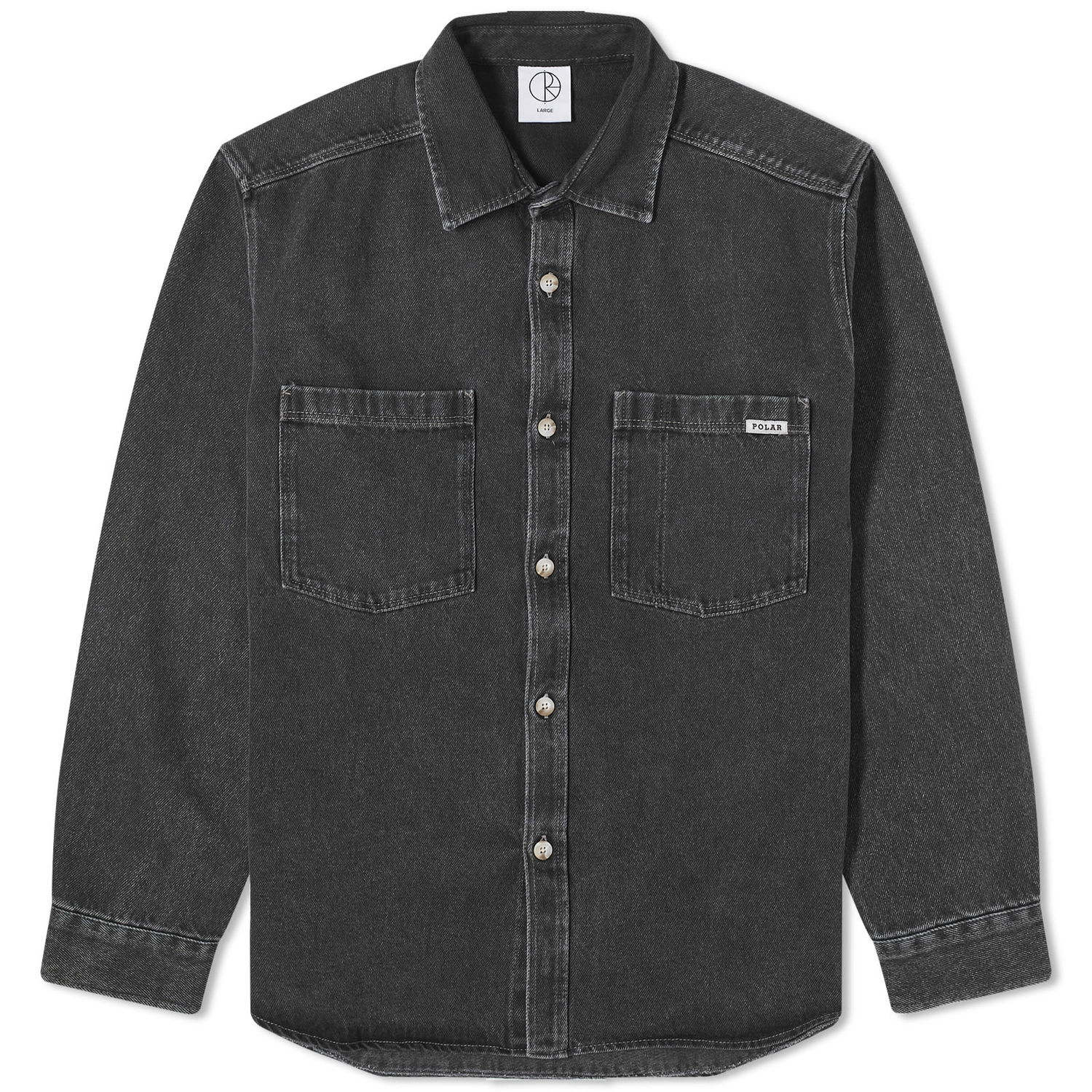 Košeľa Polar Skate Co. Mitchell Denim Shirt Šedá | PSC-B-W23-15, 0