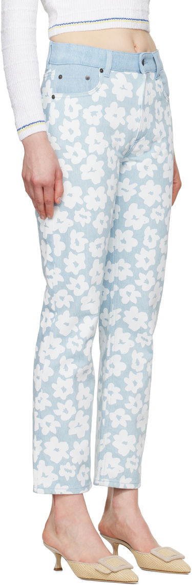 Džínsy MSGM MSGM Printed Jeans Modrá | 3841MDP232 257272, 1