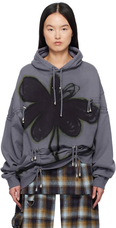 Mikina Collina Strada Collina Strada Burst Hoodie with Drawstrings Šedá | XX8012, 0