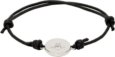 Náramok Vivienne Westwood Lewis Cord Bracelet with Orb Charm and Crystal Čierna | 6103008W-02P627-, 0