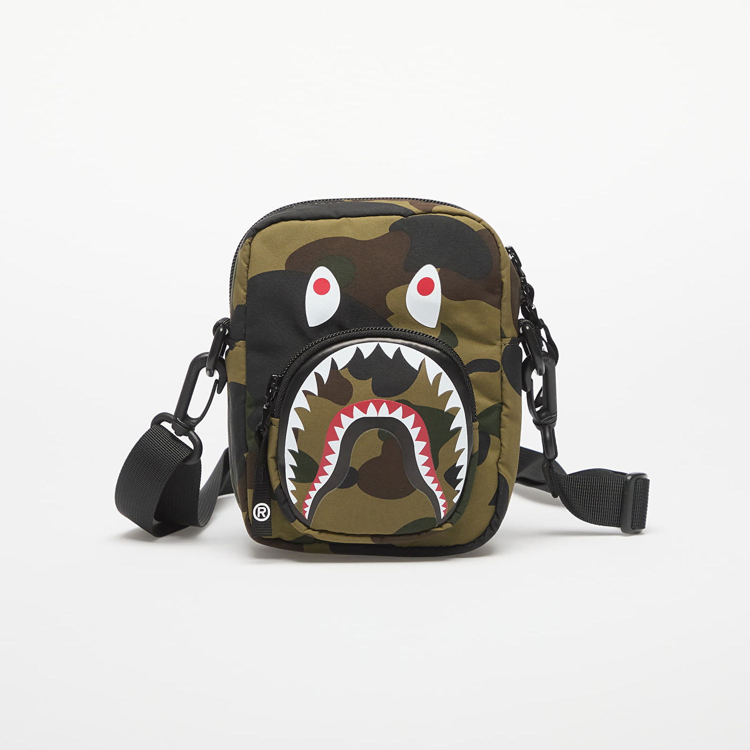 Taška cez rameno BAPE A BATHING APE 1St Camo Shark Mini Shoulder Bag Zelené | 001SGL301021MGRN, 0