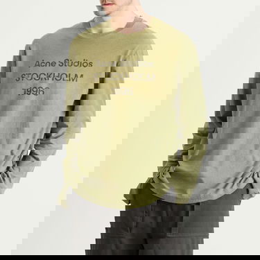 Tričko Acne Studios Edden U 1996 Long Sleeve T-Shirt, Size X-Small Zelené | CL0197-AB7, 2