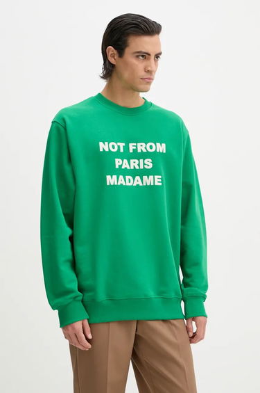 Mikina Drôle de Monsieur Le Sweatshirt Slogan Graphic Print Sweatshirt Zelené | E.SW149.CO127.GN, 0