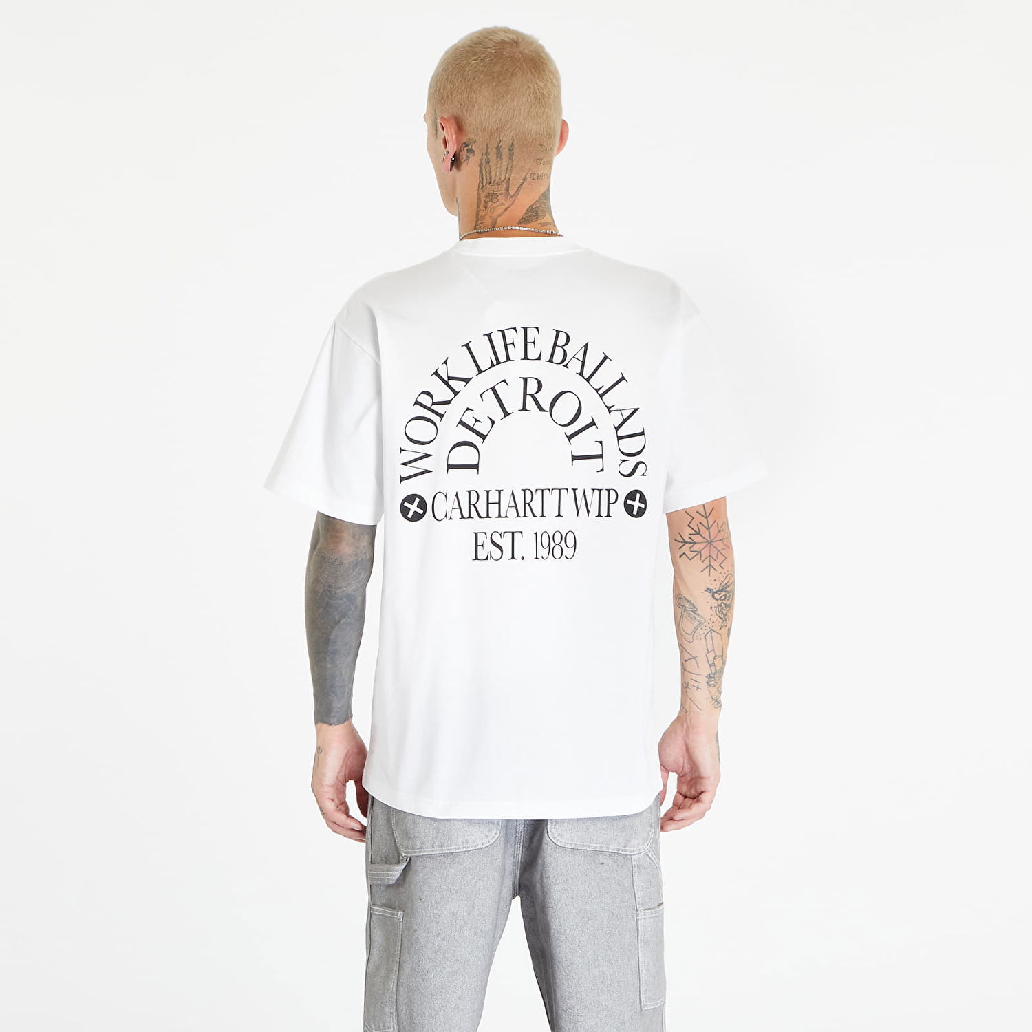 Tričko Carhartt WIP S/S Work Varsity T-Shirt Biela | I032425.00AXX, 1