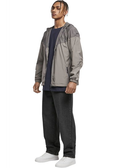 Vetrovka Urban Classics Two Tone Hooded Windbreaker Jacket Šedá | TB2107-02941, 6