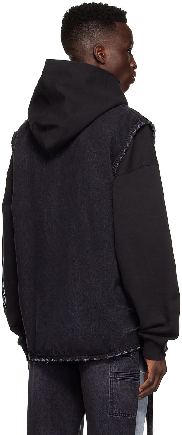 Vesta We11done Denim Button-Up Vest Čierna | WD-DV1-22-362-M-WB, 1