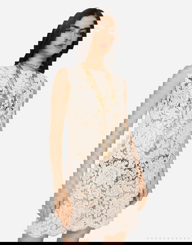 Šaty Dolce & Gabbana Lace Dress With Floral Pattern Béžová | F6ATYTFLRE1W0001, 2