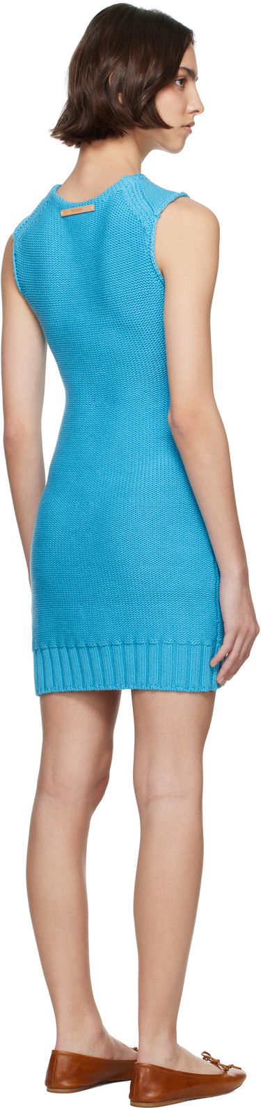 Šaty JW Anderson JW Anderson Knitted Shift Minidress Modrá | KW1378-YN0436, 2
