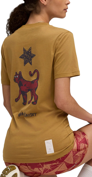 Tričko Puma Puma x Saysky T-shirt Hnedá | 528147-69, 1