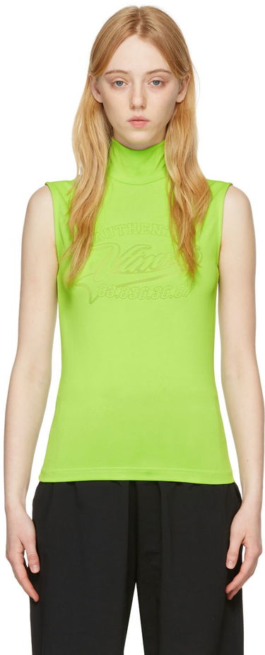 Tielko VETEMENTS VTMNTS Viscose Sleeveless Turtleneck Top Zelené | VL12TR520G, 0