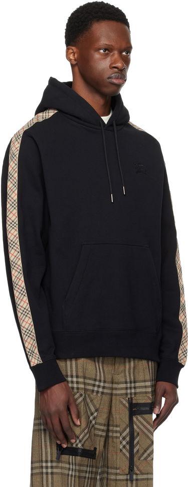 Mikina Burberry Burberry Check Tape Hoodie Čierna | 8110789, 1