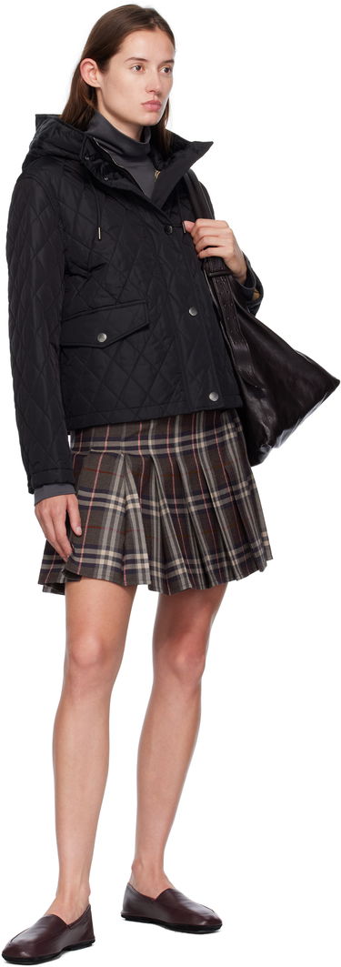 Bunda Burberry Burberry Pembroke Quilted Hooded Jacket Čierna | 8113838, 3