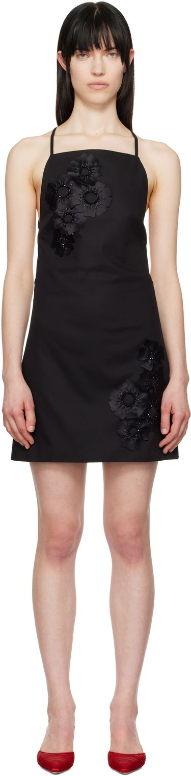 Šaty MSGM MSGM Floral Appliqué Minidress Čierna | 3841MDA32X 257133, 0