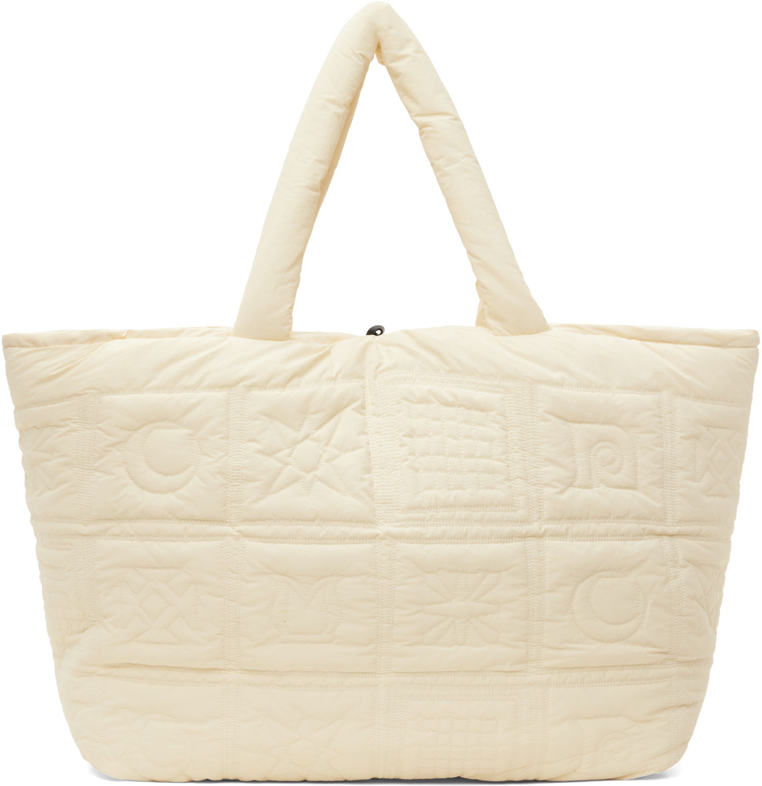 Tote bag Nanushka Nanushka Symbol Quilted Tote Béžová | NU24FWBT12611, 0