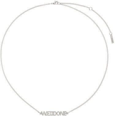 Náhrdelník We11done We11done Lettering Pendant Necklace Metalická | WD-AJ2-24-560-U-SV, 0