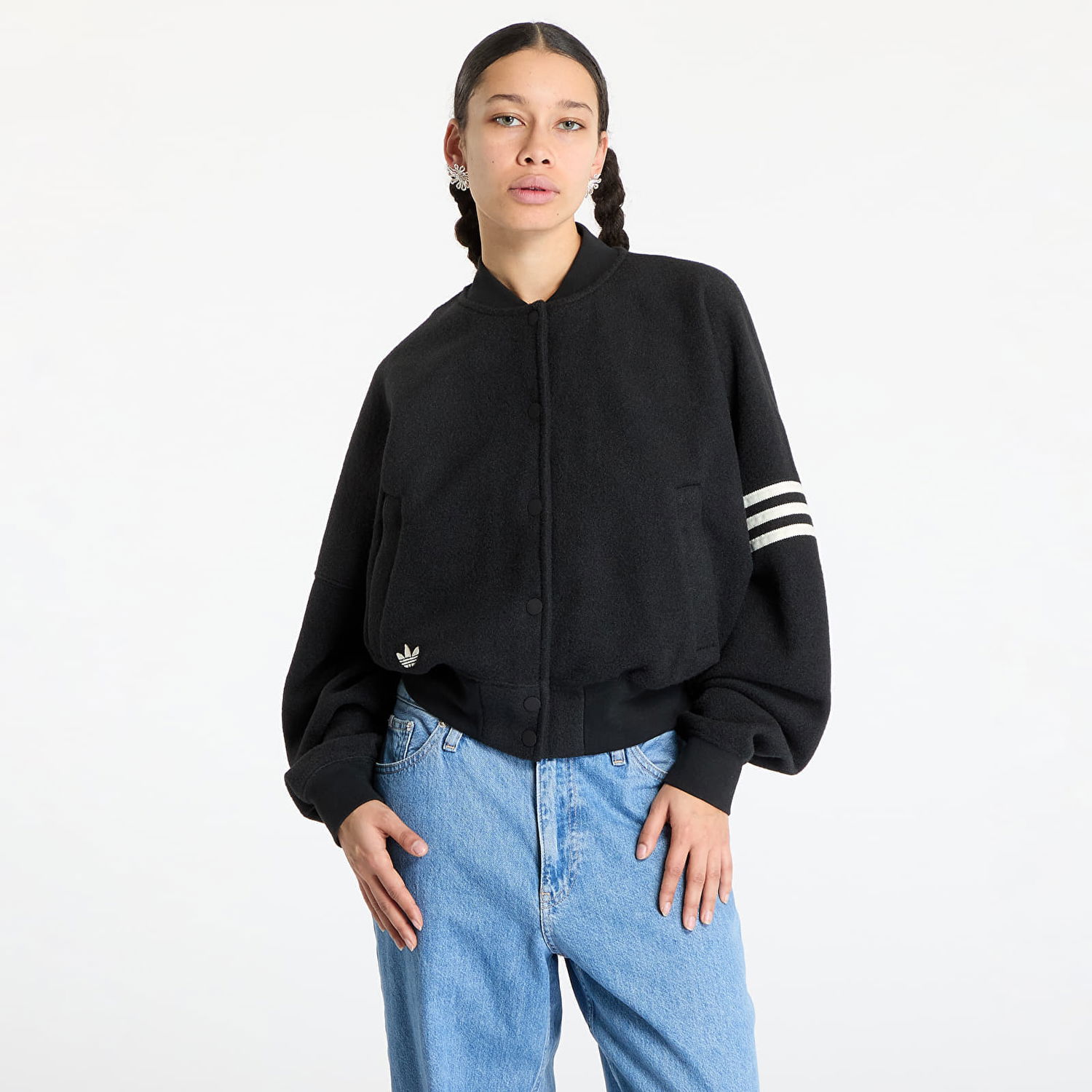 Bomber bunda adidas Originals Neuclassics Boucle Bomber Jacket Čierna | JI8525, 0