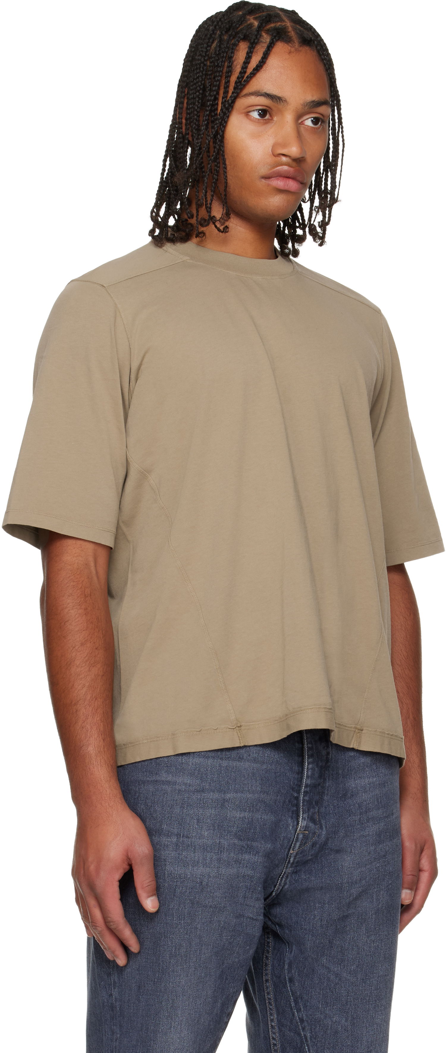Tričko Rick Owens DRKSHDW Concordians Walrus T-shirt Béžová | DU02E7252 RNP, 1