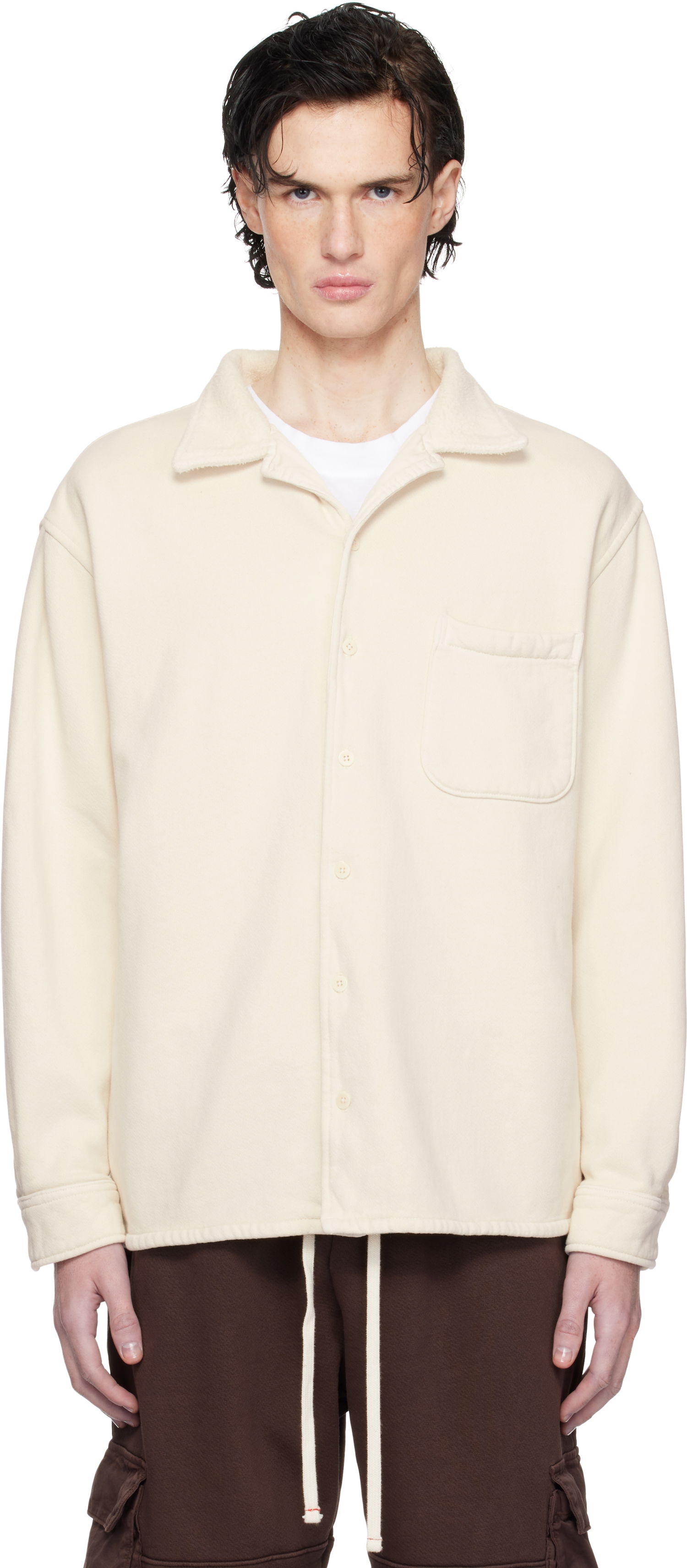Košeľa LES TIEN Heavyweight Long Sleeve Shirt Béžová | CF-1101, 0