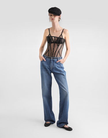 Džínsy Dolce & Gabbana Dolce & Gabbana Loose Fit Jeans with Pressed Pleat Modrá | FTC8CDG8LZ6S9001, 1